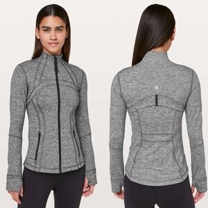 Lululemon Define Jacket Heathered Black Zip‎ Up Active Sweater Womens Size 4